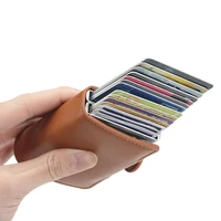 new aluminum metal credit card mini wallet men and women smart wallet rfid business card holder wallet