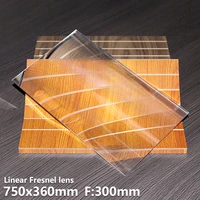 linear fresnel lens 750x360mm f300mm special lighting striped spot uv curing lamp wall lamp solar energy optical customizable