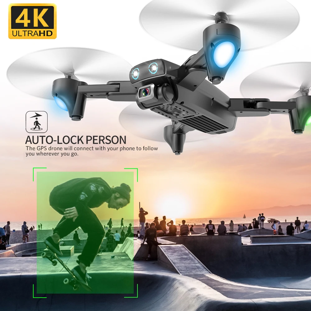 4K складной воздушный Дрон GPS Умный домашний Квадрокоптер с камерой Hd Вертолет