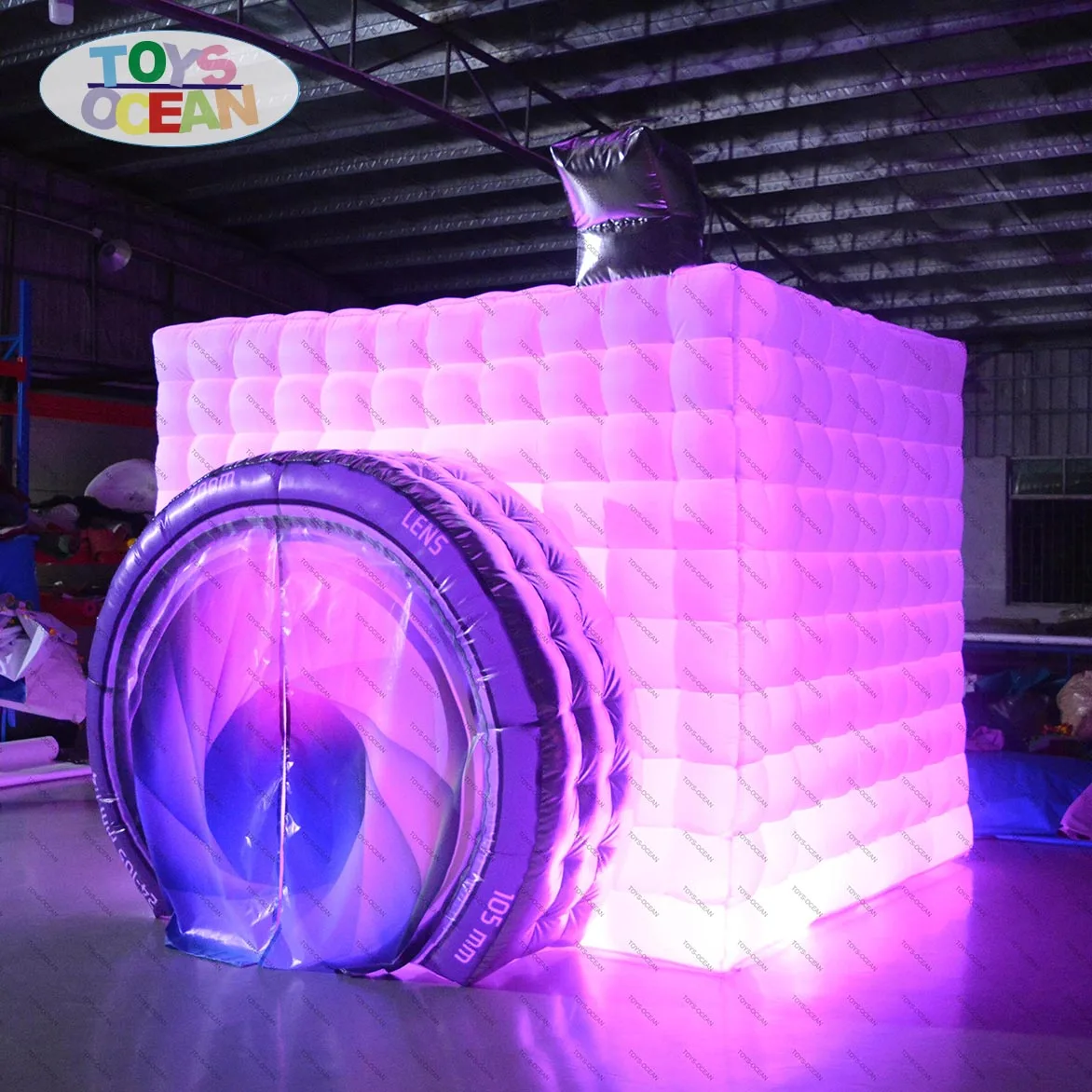 Надувная фотобудка с дизайном камеры надувная палатка свадебная камера белая