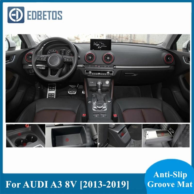 Противоскользящий резиновый коврик для подстаканника дверной паз AUDI A3 8V 2013 2014 2015