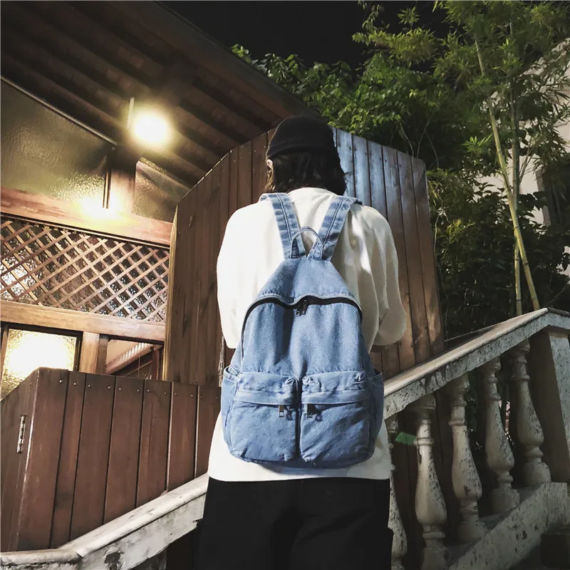 

Холщовый Рюкзак в стиле Харадзюку, винтажный модный однотонный школьный ранец для девочек-подростков