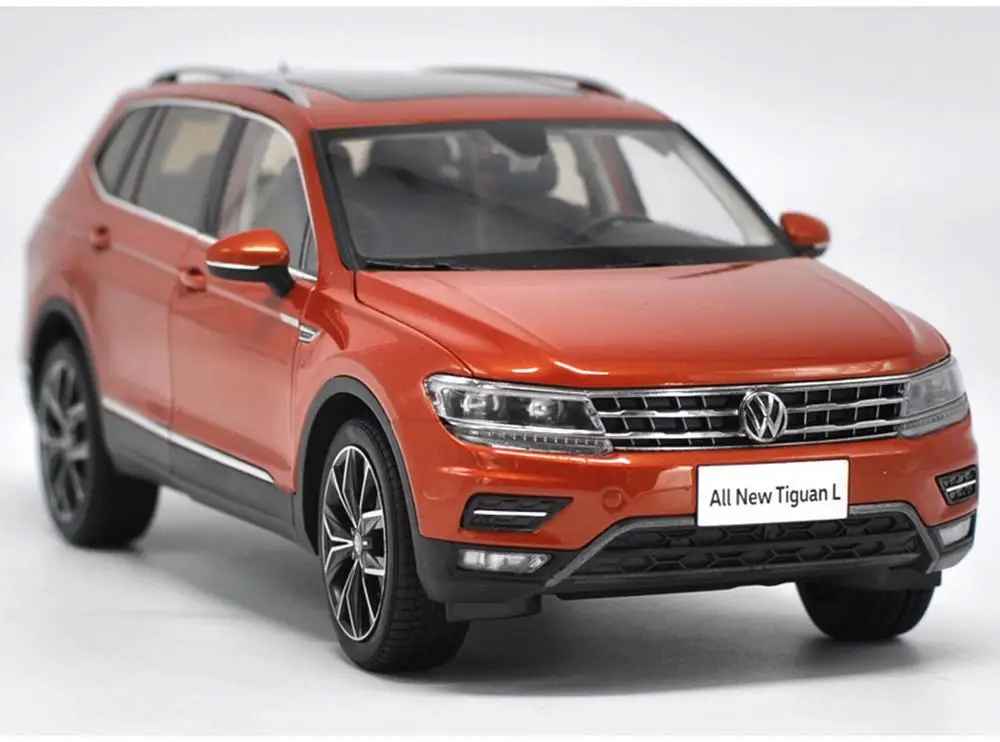 1/18 VW Volkswagen New Tiguan L 2017 оранжевая коллекция литых под давлением моделей автомобилей