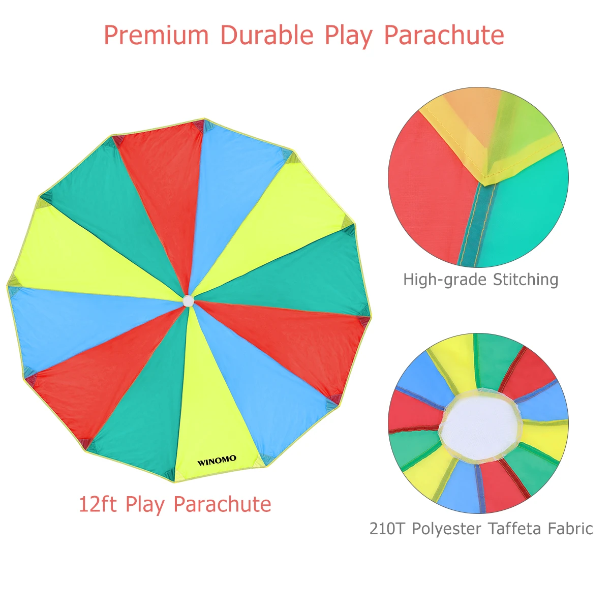 WINOMO Детская игра парашют радужная игрушка для раннего развития в детском саду
