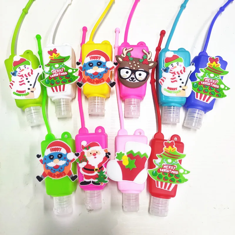 

10pcs Merry Christmas Gift Santa Snowman Hand Sanitizer Bottle Christmas Decoration for Home Navidad Tree Ornament New Year Gift