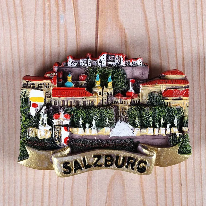 Salzburg Austria2 Magnetic refrigerator magnets Italy Switzerland Chile Austria European countries Tourist attractions souvenir Home decoration - Цвет: Salzburg Austria2