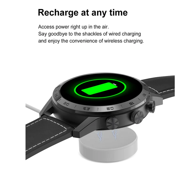 Men's Smart Watch Wireless Charging DIY Custom Watchface Whatsapp Notification Waterproof IP68 Smartwatch For Samsung Huawei