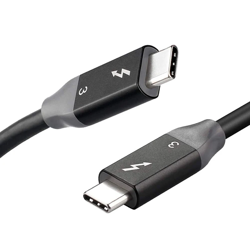 

Кабель 40 Гбит/с Pd 5A 100 Вт для быстрой зарядки Usb C к C Displayport 4K 5K Hd для Pro Imac Thunderbolt 3 (черный 3 фута)