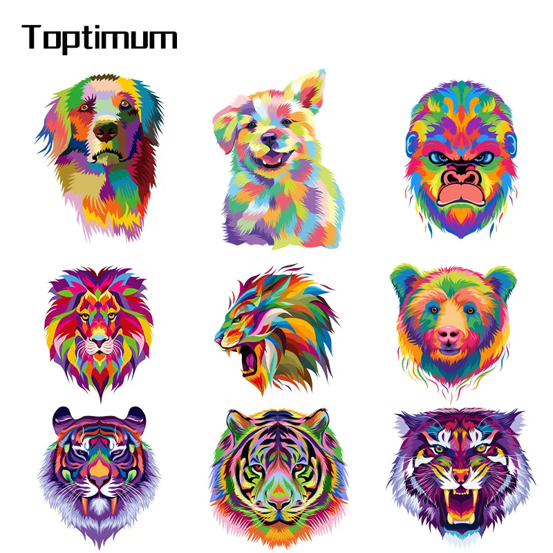 Нашивки с животными модная одежда наклейки термотрансферные нашивки для