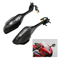 motorcycle rear view mirrors w led turn signals for honda cbr1000rr 2017 2019 2018 2008 2016 2015 2014 2013 2012 2011 2010 2009