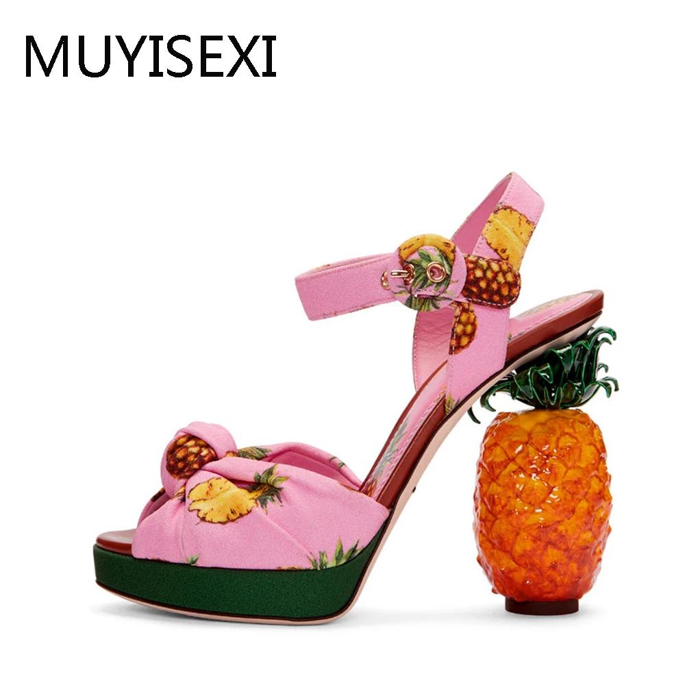 

Summer Sandals 11cm High Heels Shoes Women Pink Green Fashion Mixed Colors plus size YT14 MUYISEXI