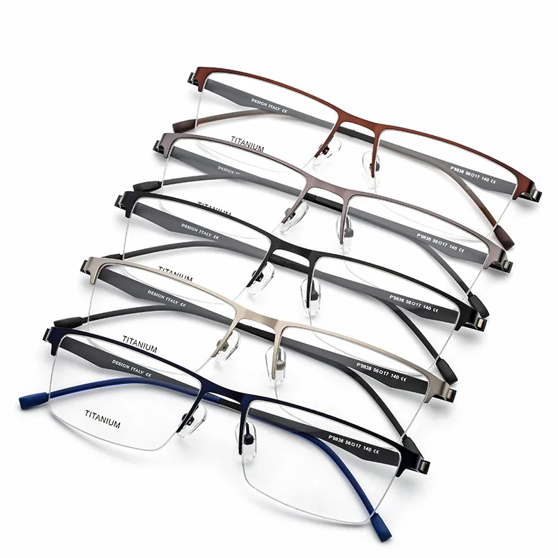 Мужские квадратные очки в полуоправе 2020 компьютерные оптические для чтения по