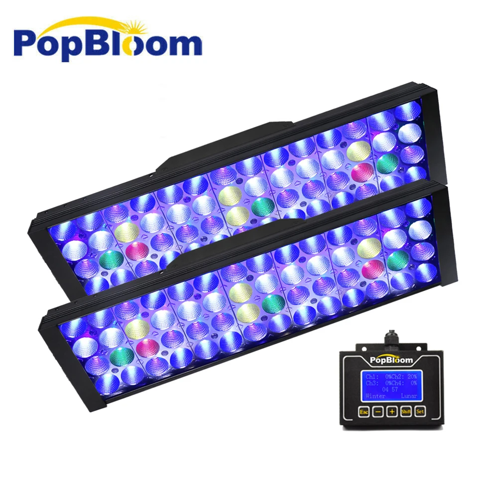 2 шт PopBloom аквариумные огни led для аквариума лампа рифа морской аквариум