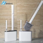 Силиконовая щетка для унитаза, с держателем и поршень