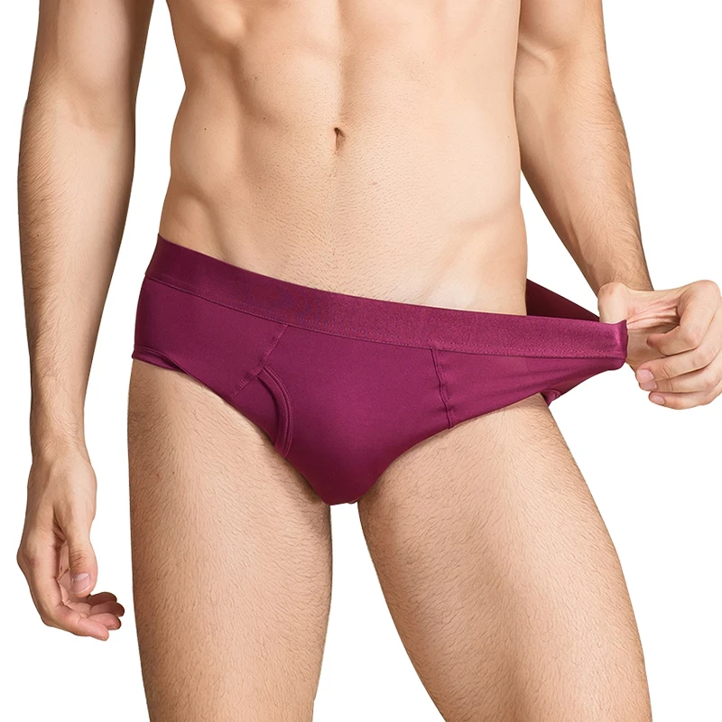 Трусы мужские из чистого шелка со средней посадкой U образной формы|underwear bikini|silk