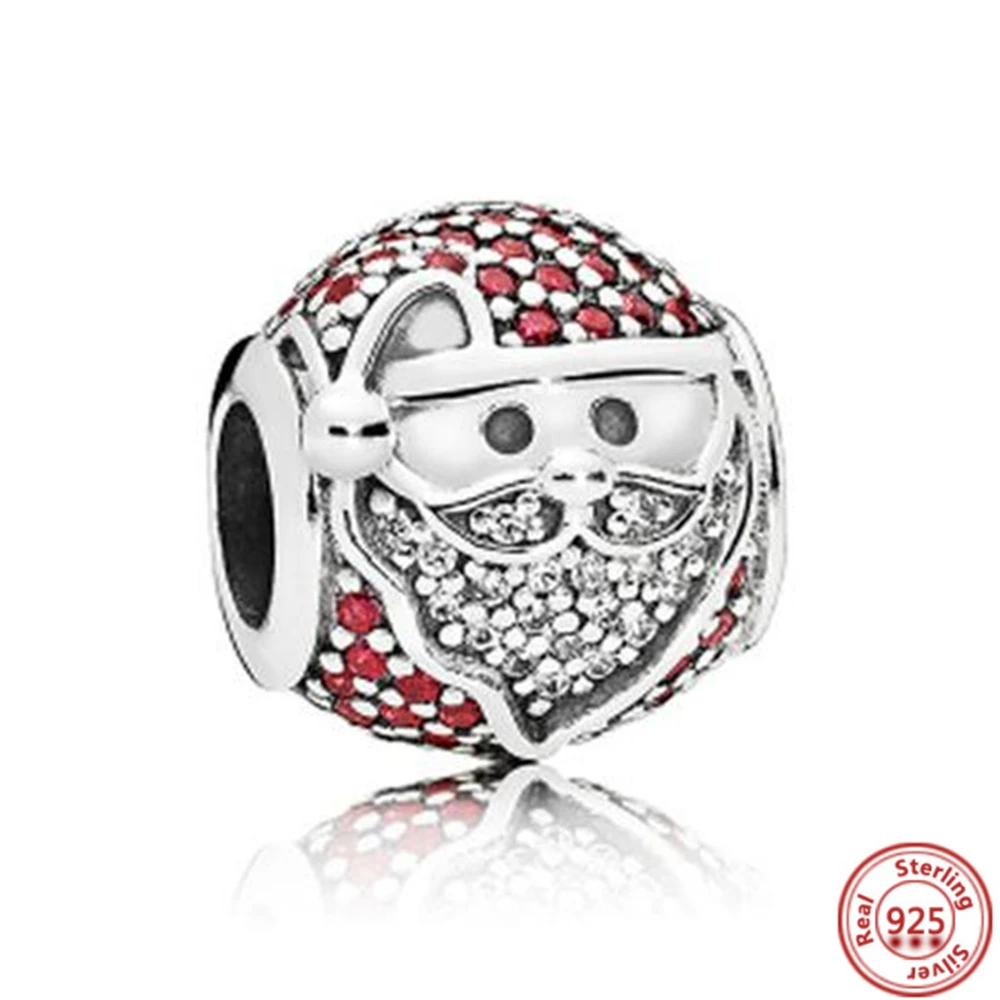 

HOT SALE 925 Sterling Silver Fashion Christmas Tree Beads Pendant Fit Original Pandora Charms Bracelets Women Jewelry DIY Making