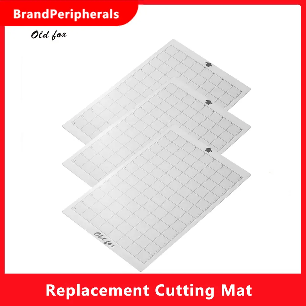 Сменный коврик для резки Aibecy OLD FOX прозрачный клейкий с мерной сеткой 8 на 12 дюймов