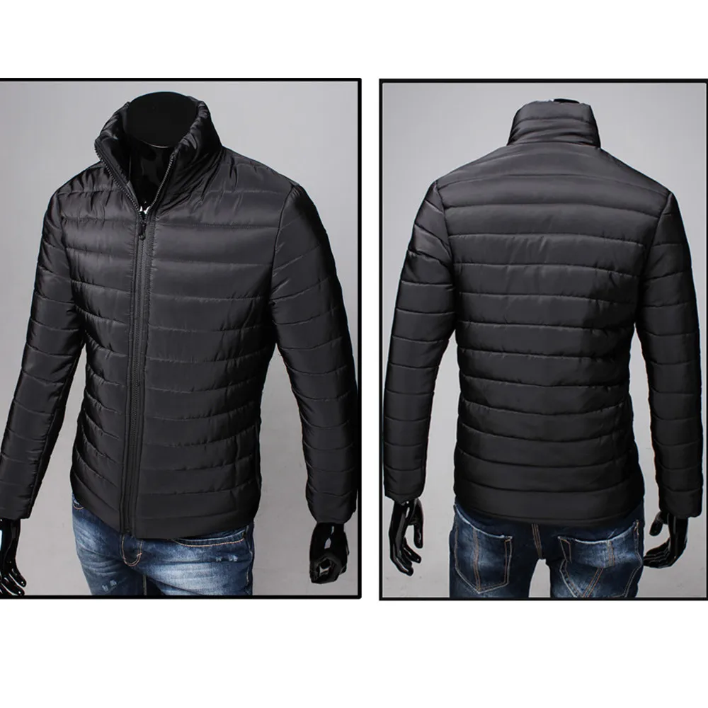 

Men Jacket 2020 Casual Cotton Stand Zipper Jackets Warm Winter Thick Windbreaker Outwear Slim Men Coat Jacket YL5