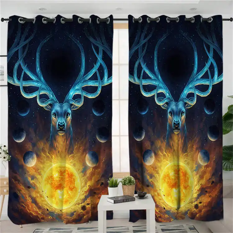 Celestial 1 Piece Yin и Yang драконы, черный от JoJoesArt, занавески для гостиной, 3D принт, Затемненные оконные занавески, s, животные, шторы, 1 шт., cortinas - Цвет: Celestial 1 Piece