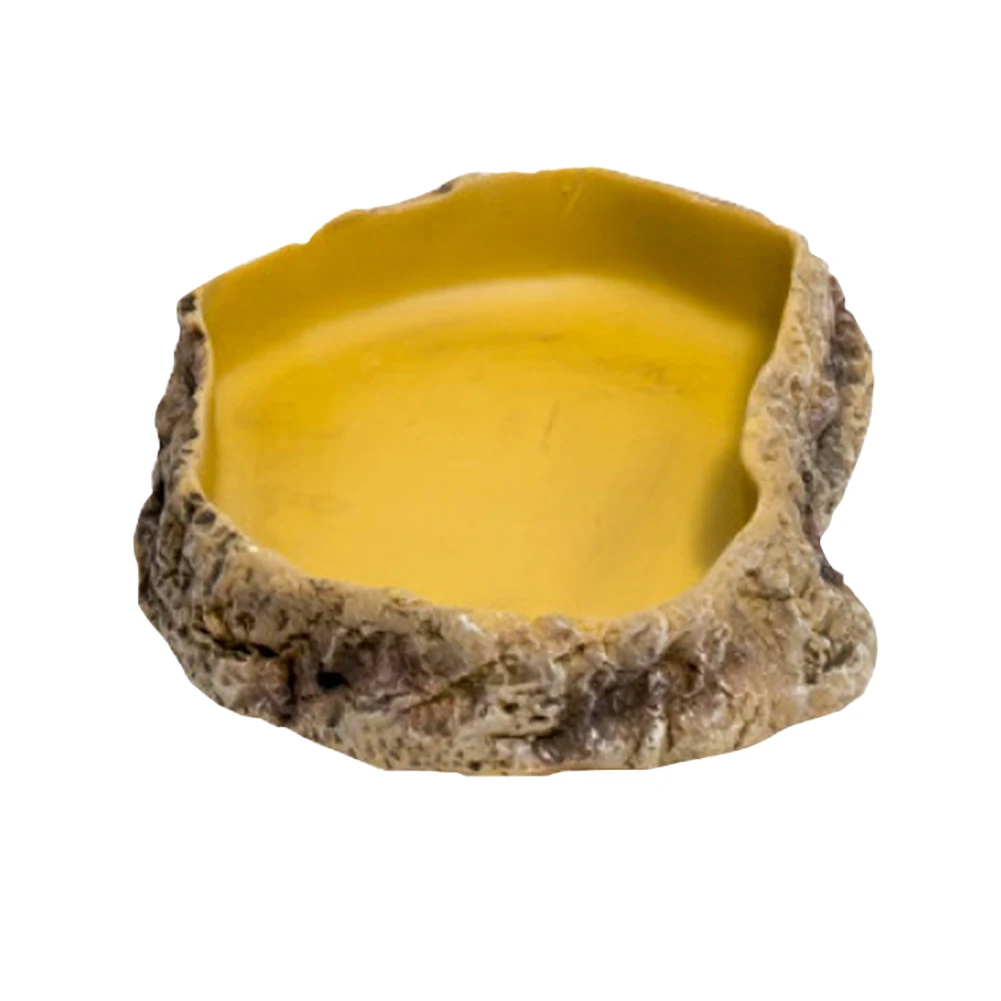 

Water Simulation Gecko Lizard Feeding Bowl Amphibian Turtle Resin Feeder Snake Tortoise Pets Crawler Reptile Food Dish Landscape