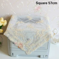 european lace embroidered square tablecloth balcony table mat computer multipurpose dust cover cloth banquet party decoration
