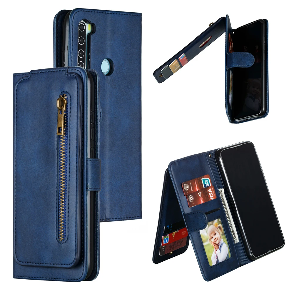 Кожаный флип-чехол для телефона с 9 картами Xiaomi Redmi 7A 8A 8 Note8 7 Pro K20 9T CC9E A3 Магнитный