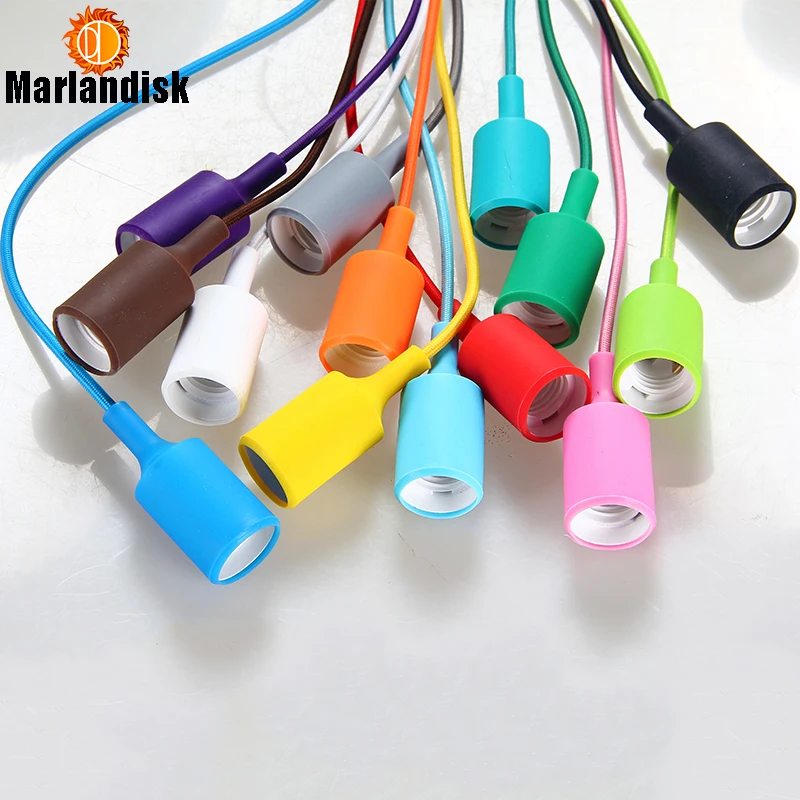 Подвесной светильник E27 из силикагеля с электропроводным проводом 2*0 75 мм