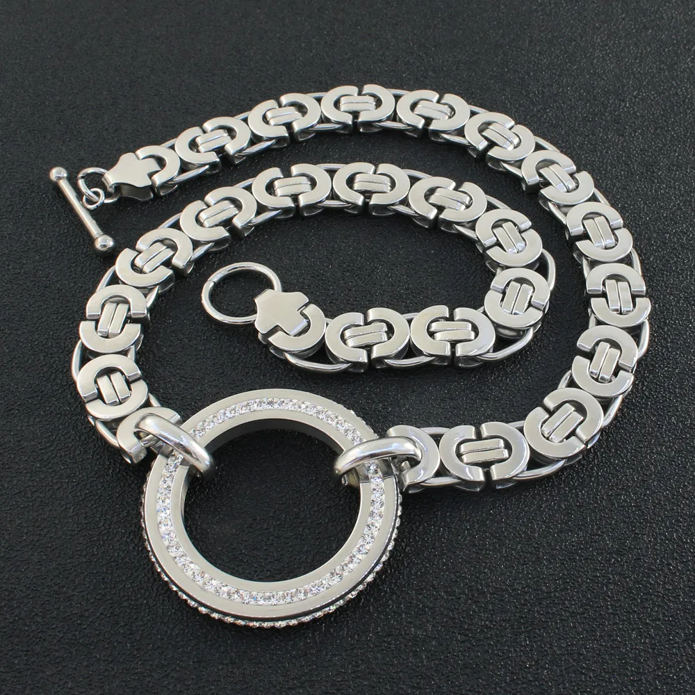 Модные ювелирные изделия из нержавеющей стали для женщин и мужчин большая