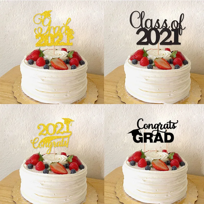 

8 шт Выпускной сезон торт карты 2021 Выпускной торт украшения вставка Выпускной вечерние для отдыха и вечеринок вечерние украшение для торта, ...