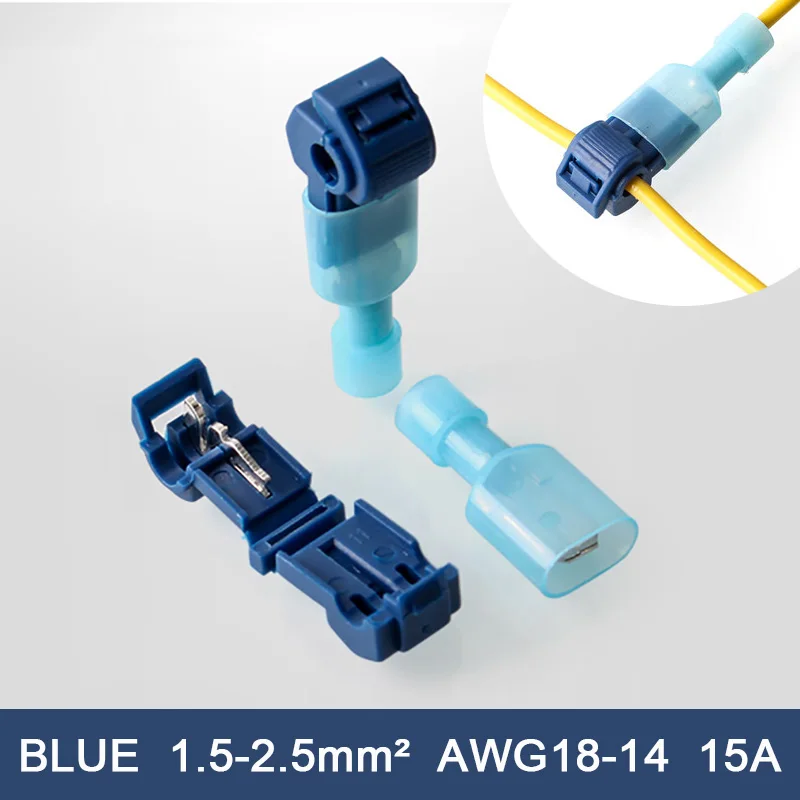 Соединитель для проводов 30 шт. Т-образный самозачистный быстроразъемный