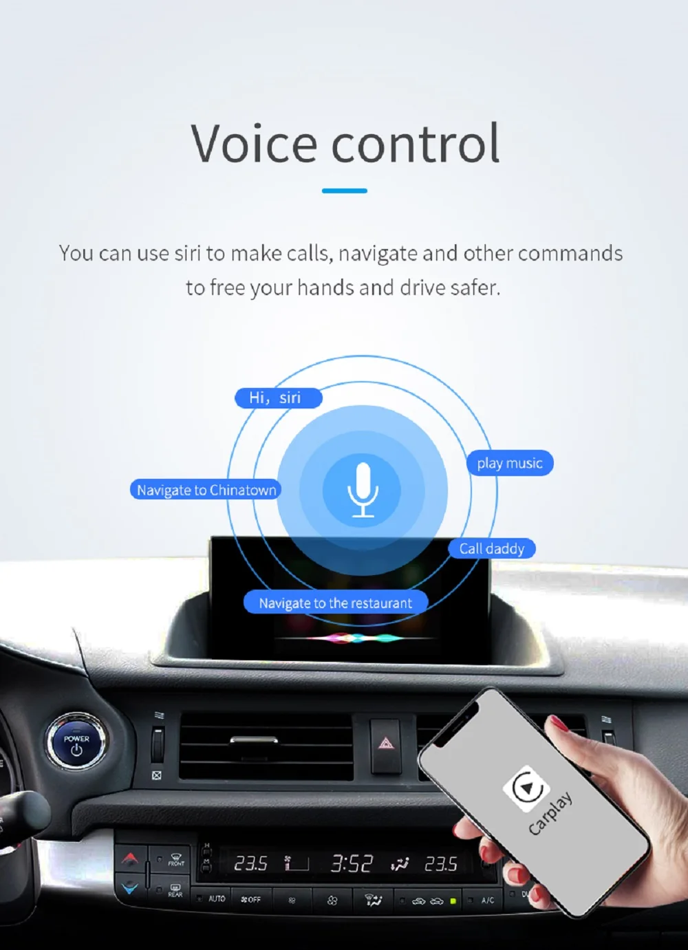 Беспроводной CarPlay, для Lexus NX ES US iS CT RX GS LS LX LC RC- мультимедийный интерфейс CarPlay и Android автоматический комплект модернизации