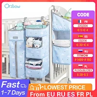 orzbow baby crib organizer storage bags newbron bed storage diaper bag caddy organizer hanging bags for infant bedding set gray