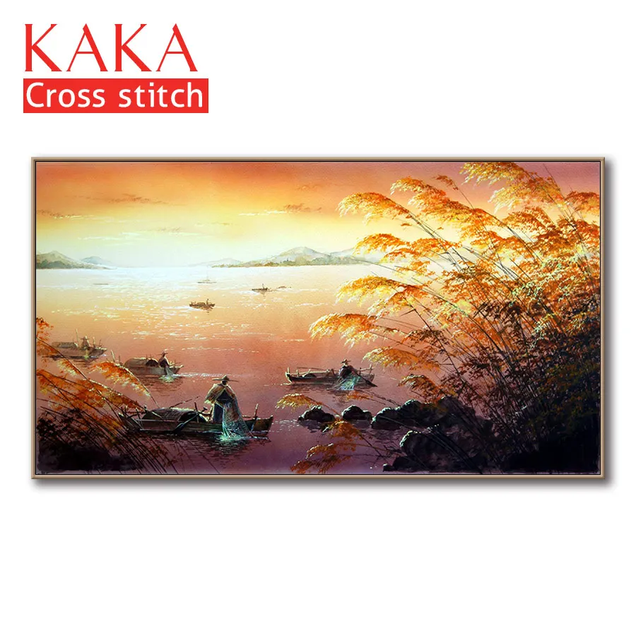 Наборы для вышивания крестиком наборы с напечатанным рисунком 11ct холст