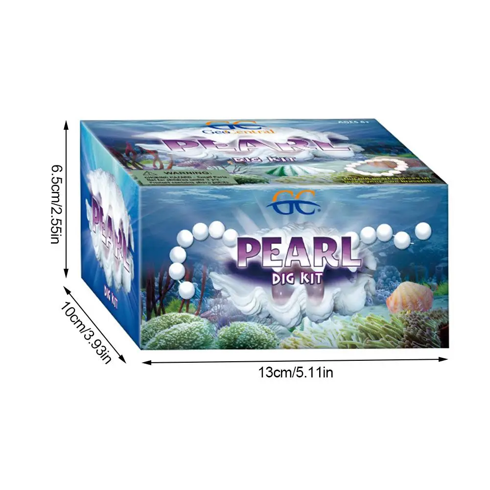 

Children's Puzzle DIY Assembly Archaeological Toys Excavation Shell Pearl Bracelet Children Over 6 Years Old Plaster Material