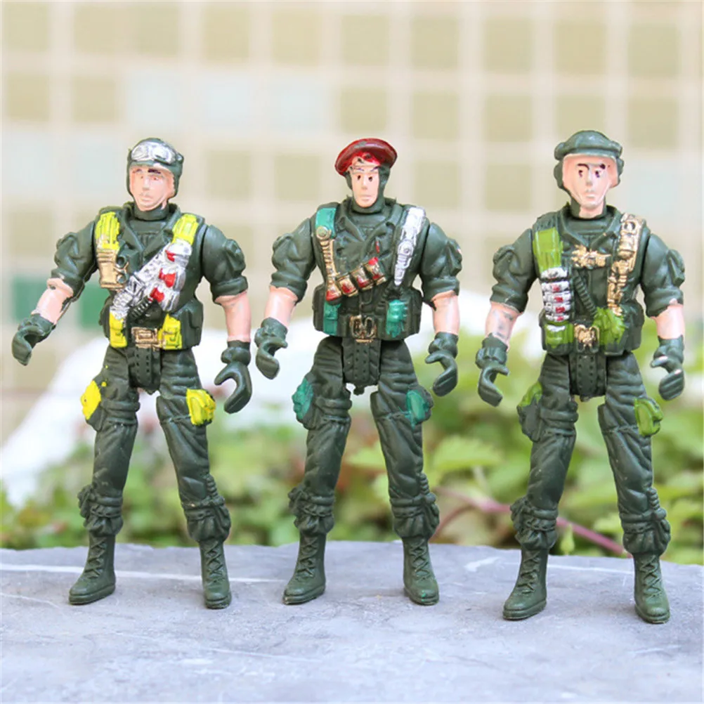 

Игрушки-солдаты для мобильности 9 см, модель военного песочника, игровой набор, экшн-фигурки особой силы, детские игрушки, пластиковый солда...