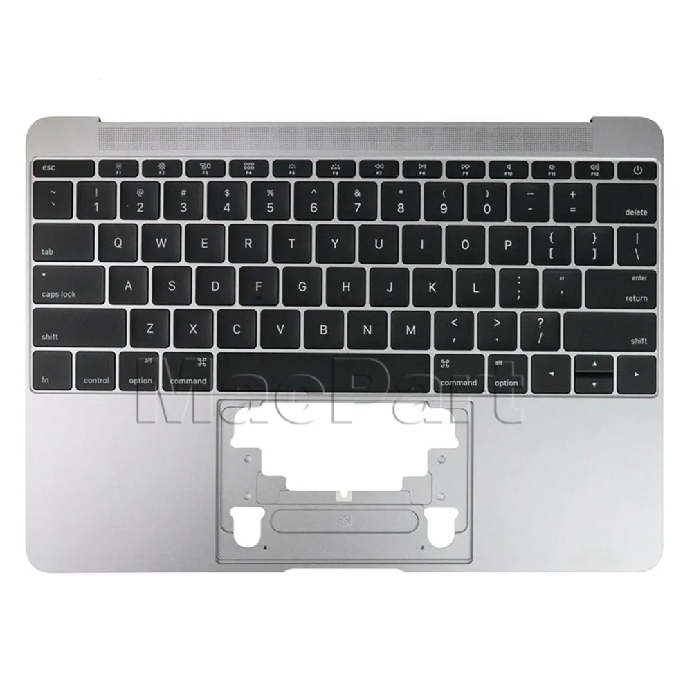 Серый чехол Topcase Для Macbook 12 дюймов A1534 с клавиатурой США Великобритания немецкий