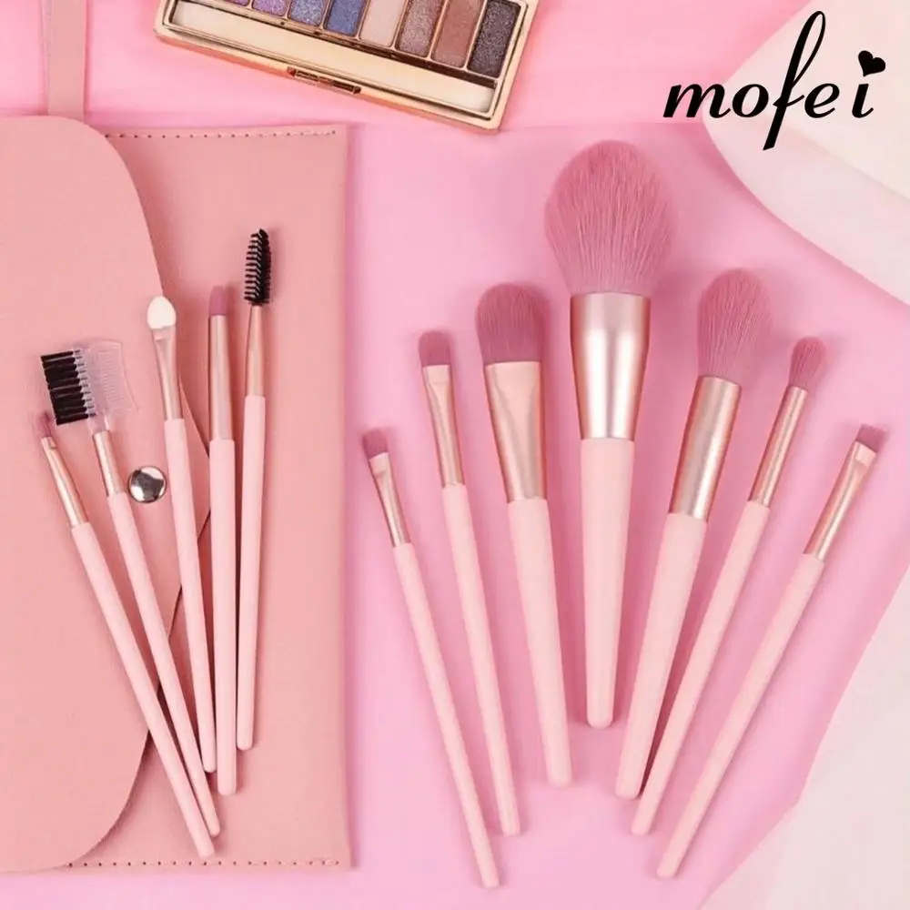 Mofee 7/12 шт набор кистей для макияжа с деревянными ручками большие мягкие румяна