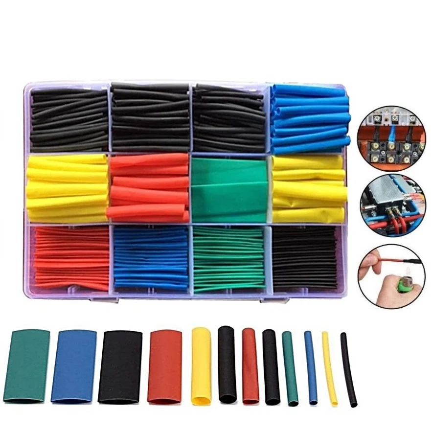 

280/328/530/560/750/850PCS Heat Shrink Tube Cable Assortment Kit Polyolefin Insulation Wire Heat Shrinkable Tubing Sleeving