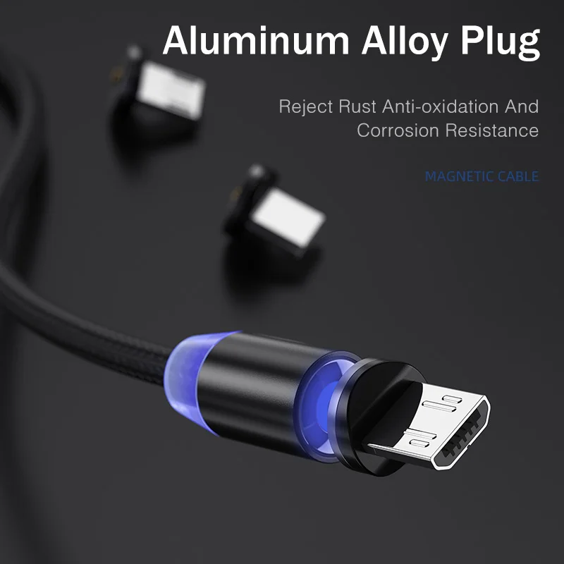 Магнитный кабель Micro USB 5 В 2 4 А м магнитный провод для зарядки телефона Android