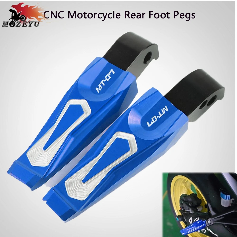 CNC алюминиевый мотоцикл складной Rearset подножки задние Пассажирские подножки подходят для Yamaha MT07 MT 07 MT-07