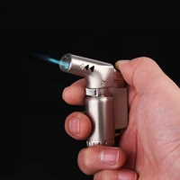 hot windproof outdoor compact butane jet gun metal lighter turbo torch lighter windproof portable spray kitchen cigar for man