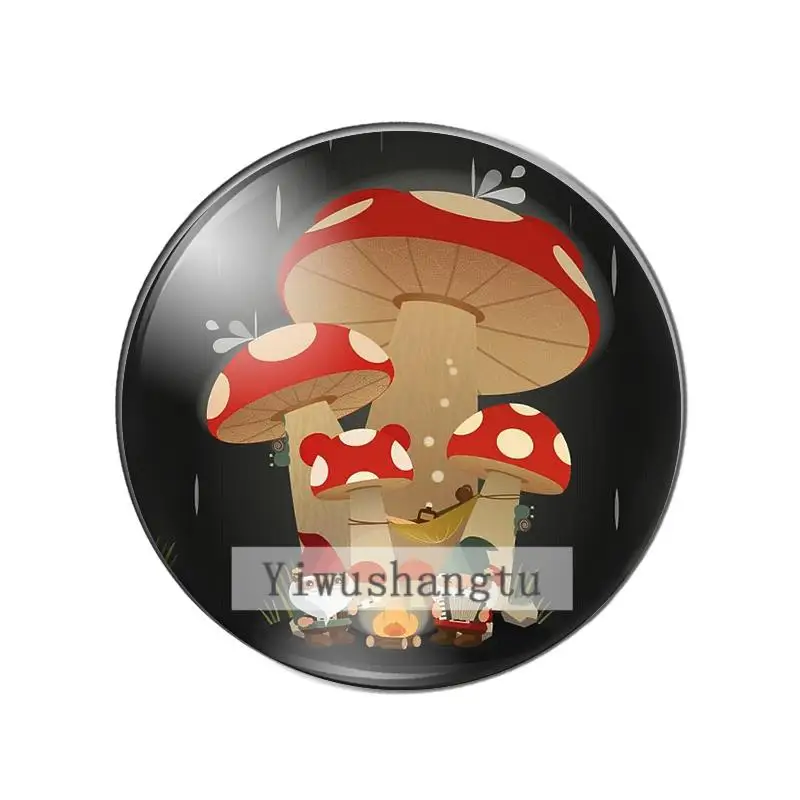 Мультяшный гриб птица девочка подарок 8 мм/10 мм/12 мм/18 мм/20 мм/25 мм круглое фото