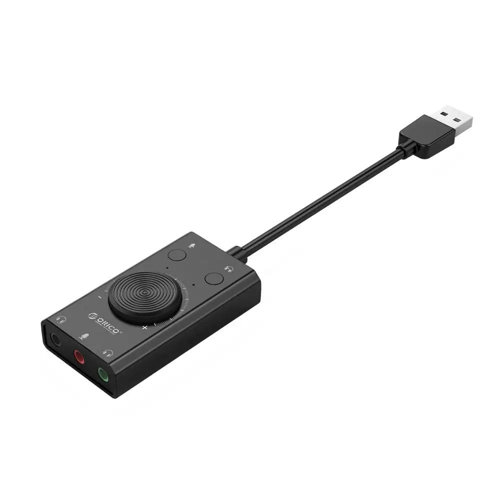 ORICO Портативный USB внешняя звуковая карта с 3,5 мм аудио интерфейс микрофон наушники 4PIN гарнитура порт адаптер для Windows Mac - Цвет: SC2