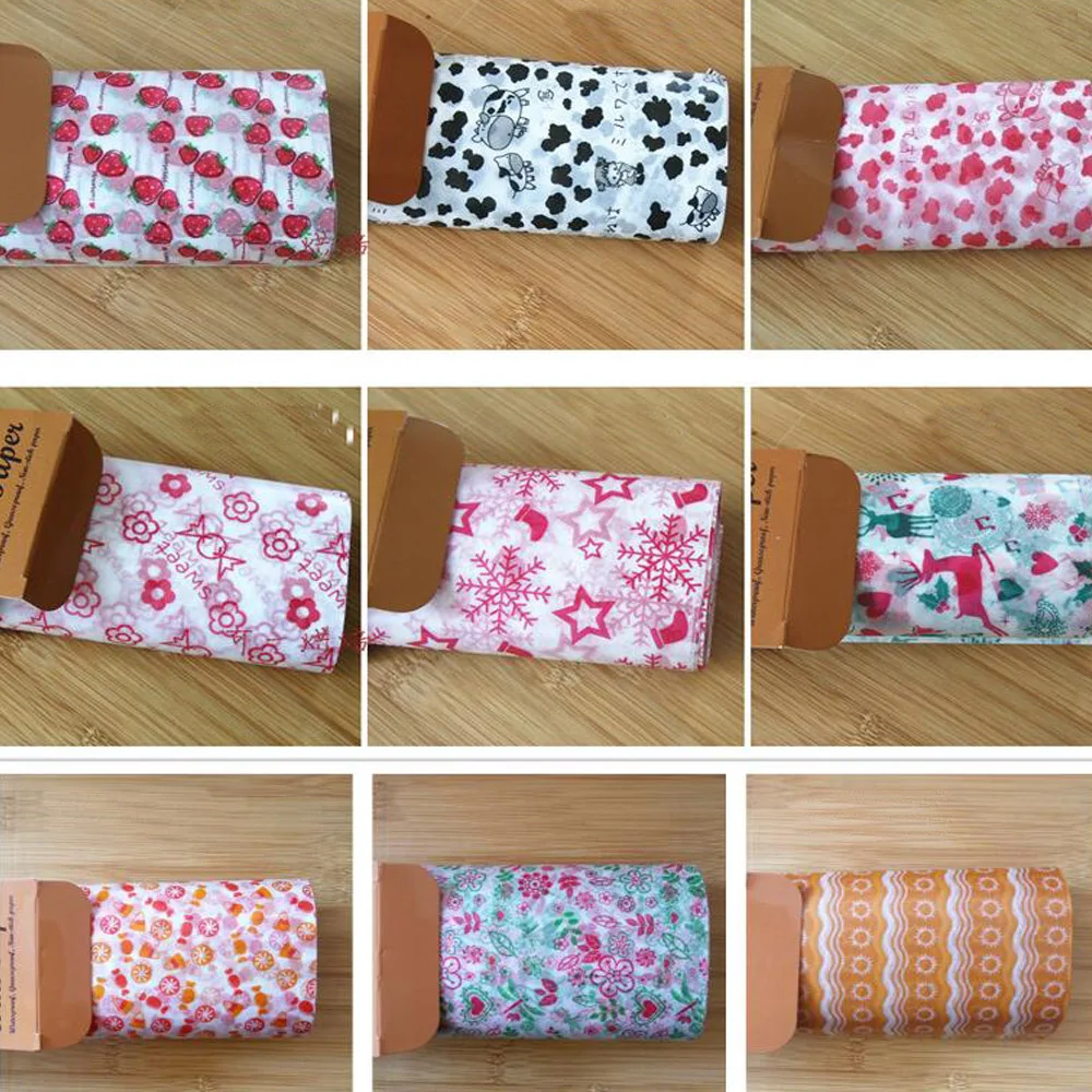 Восковая бумага 50 шт./лот пищевая смазочная пищевые обертки оберточная для хлеба