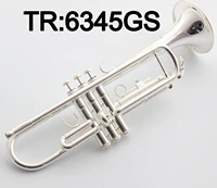 new mfc bb trumpet 6345gs silver plated music instruments profesional trumpets student included case mouthpiece accessories
