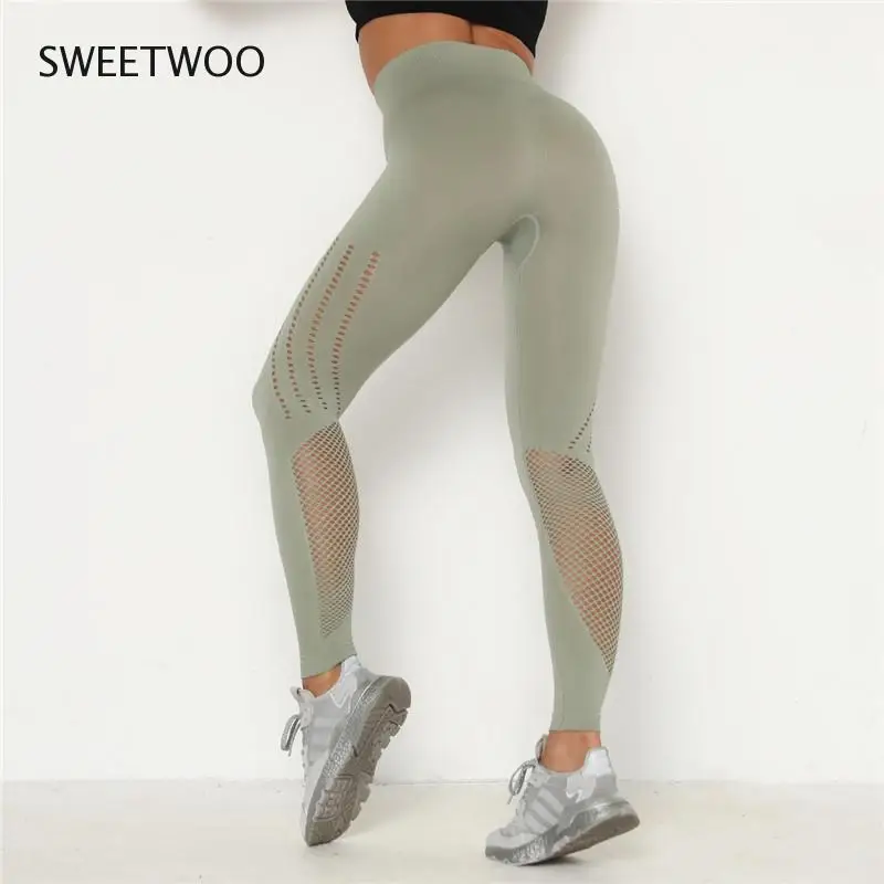 

Суперэластичные тренировочные штаны для йоги, сетчатые спортивные Леггинсы для фитнеса, бесшовные леггинсы с эффектом пуш-ап для йоги, одеж...