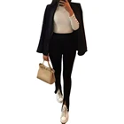 Женские штаны для йоги с высокой талией, модные спортивные брюки с разрезом для фитнеса, длинные расклешенные брюки с эффектом пуш-ап, облегающие эластичные расклешенные брюки