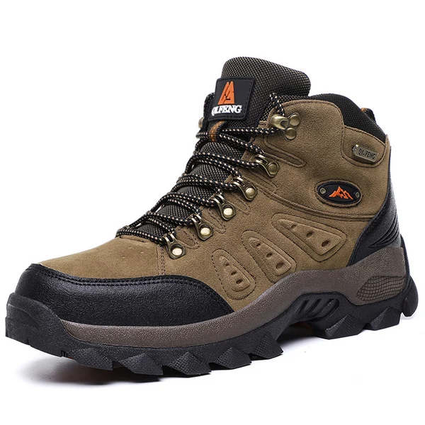 Brown Winter Men's Ankle Boots Classic Outdoor Athletic Sneakers Athletic Shoes Women Boots Female Warm Large Size Cotton Shoes 36-48 - Цвет: Brown