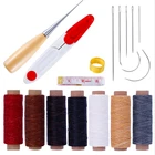 Швейная игла для кожи, кожаные инструменты для рукоделия, швейные asseccories, инструменты для ремонта обуви, ручная работа, 1 комплект