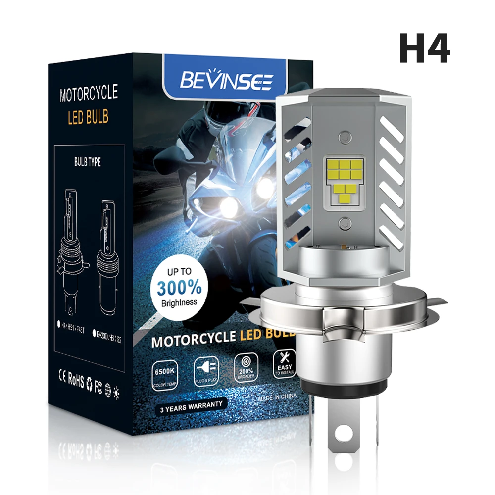 Лампа для мотоциклетных Фар H4 30 Вт 9003 лм светодиодный ная лампа мотоциклов